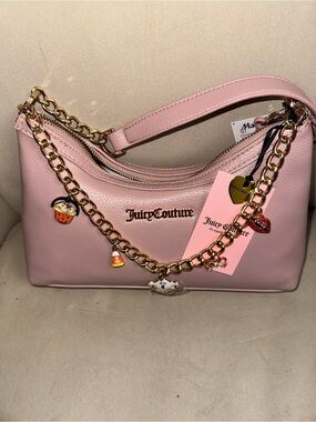 Juicy Couture Pink Boo Crew Halloween Charm Chain Shoulder Bag